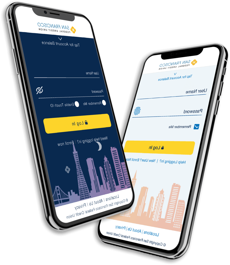 iPhones SFFCU login day night